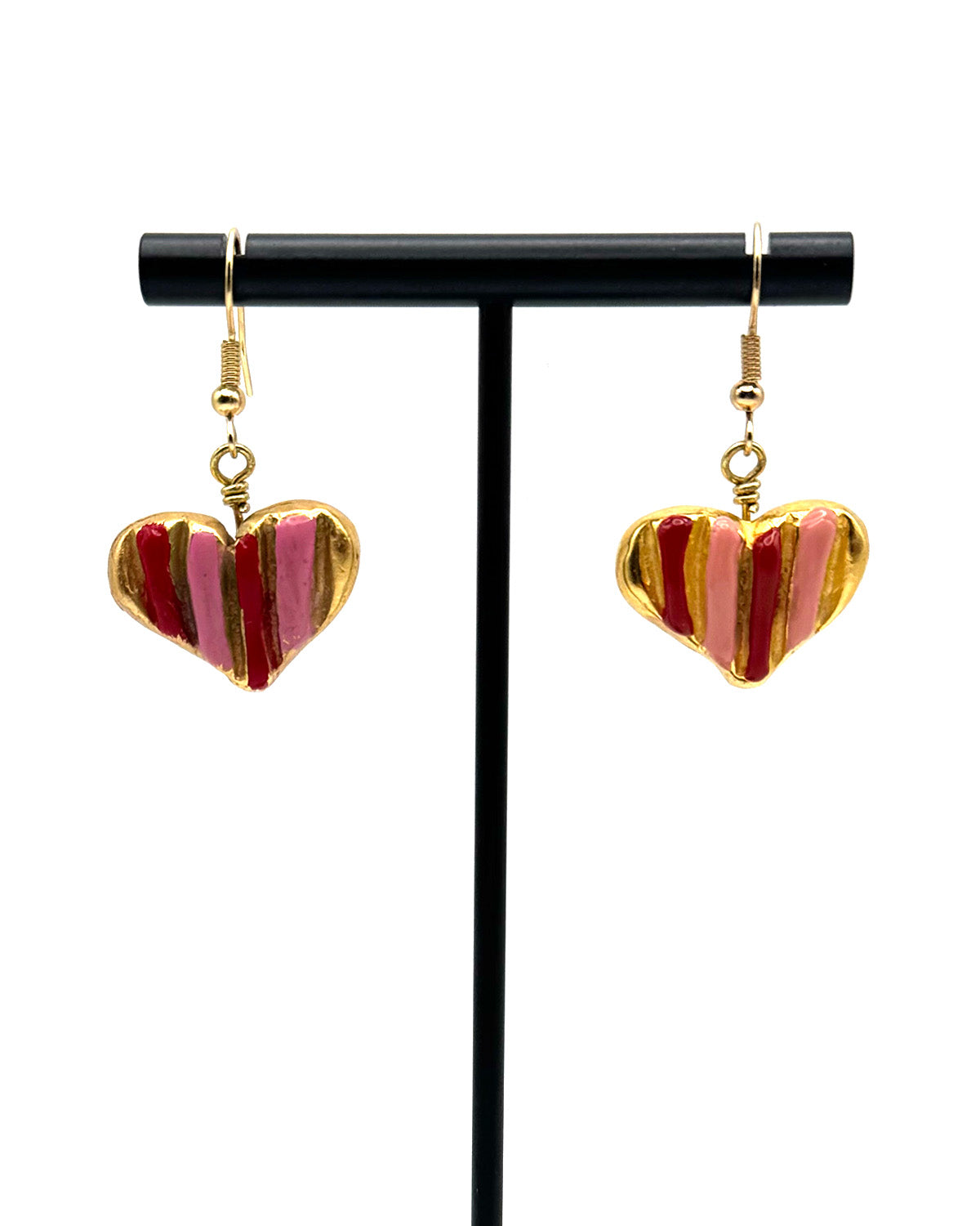 Enamel Heart Earrings
