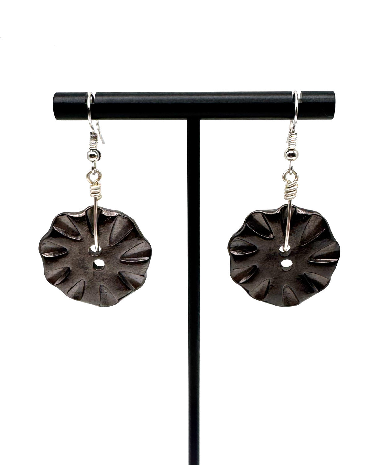 Large Button Earrings