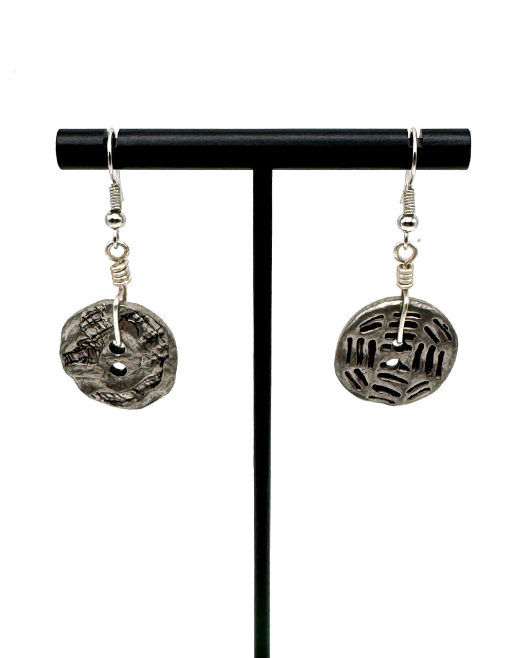 Mismatched Button Earrings