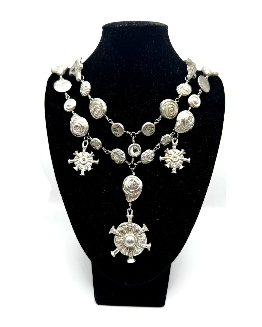 Silver Double Decker Necklace