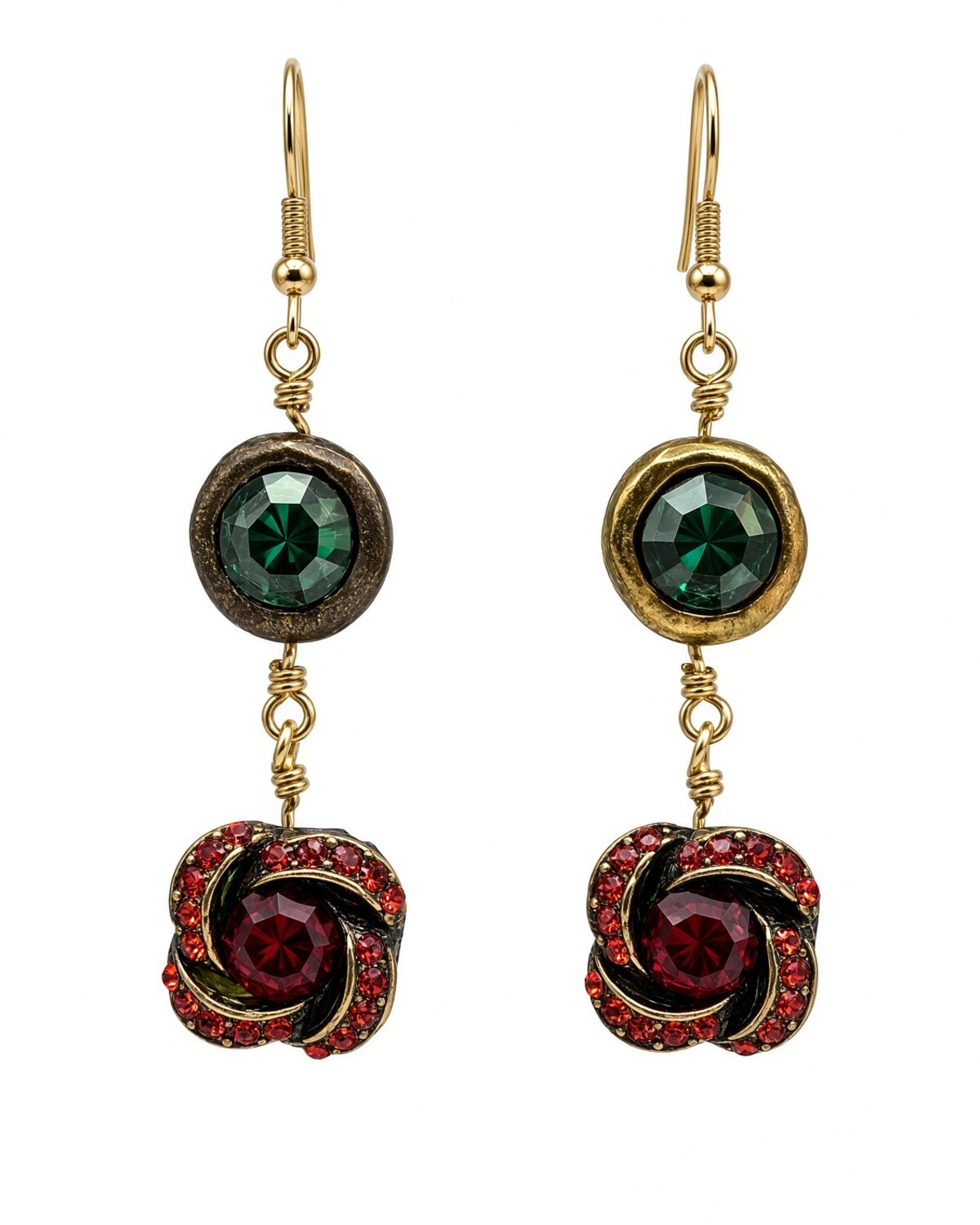 Crystallized Double Decker Earrings
